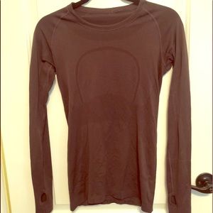 Plum purple long sleeve top